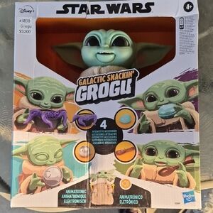Star Wars Galactic Snackin' Grogu Animatronic Toy - Green and Purple